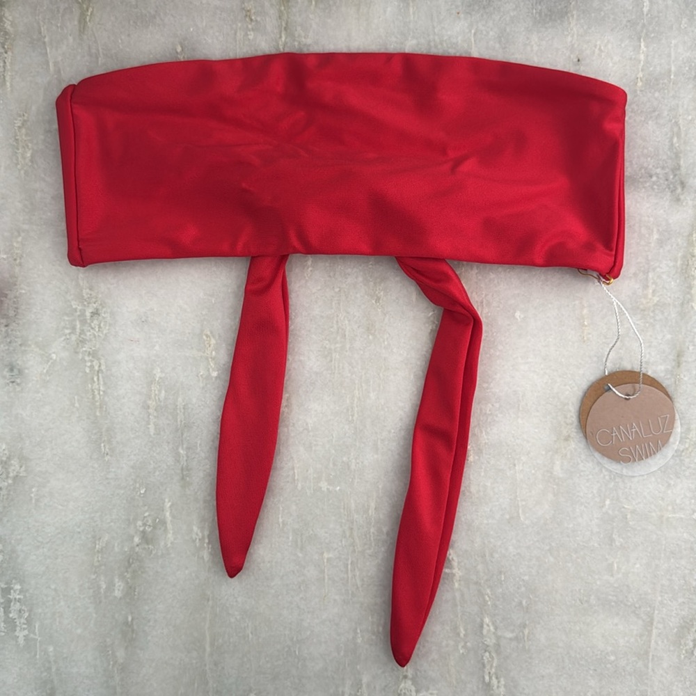 CANALUZ SWIM Saona Bandeau Top in Fuego